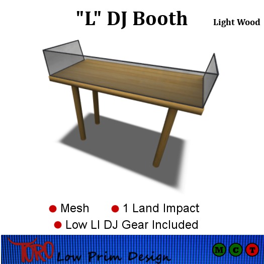 Toro L DJ Booth Light Wood