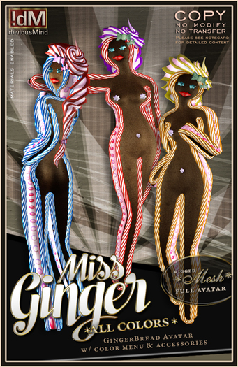 !dM deviousMInd "Miss Ginger" Gingerbread Avatar (BOX)