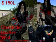 Ghostrider Men's  Leather Vest