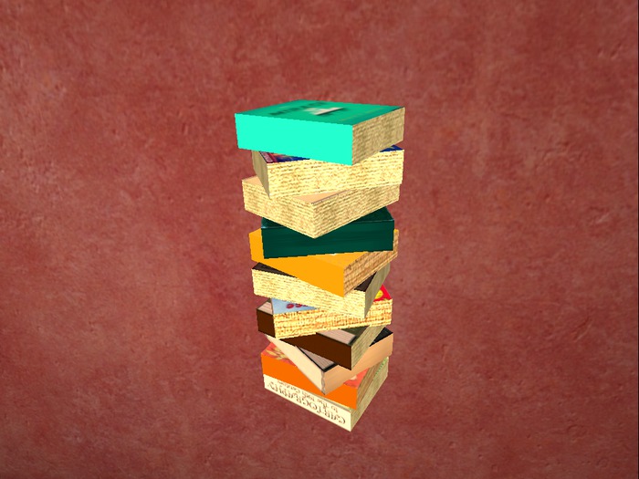 Big Book Stack  MESH  Full Perms!