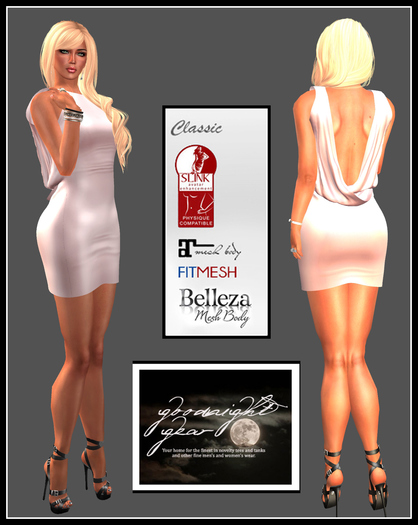 GG-Caroline Mesh Dress-Ivory