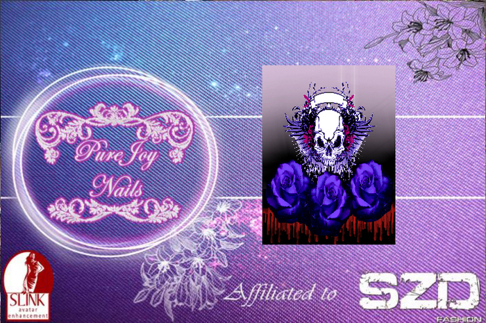 PureJoy Nails HUD for Slink One Polish Skull and Roses