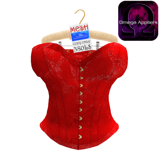 *Black Brocade by Alva*, MESH corset in box