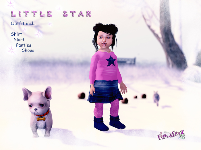 Pink Star TD Baby Outfit
