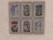 Headcase Birds in an Cage Vintage Print