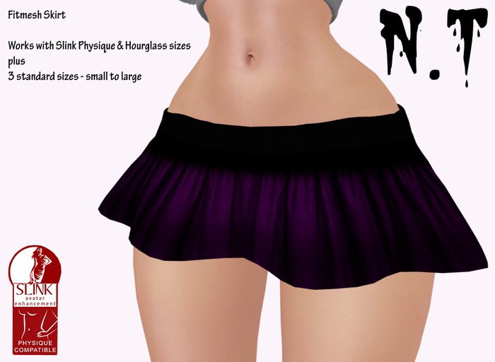 N.T - Mini Skirt - Purple Stripe