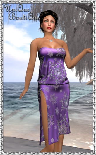 *UniQue* Snowflake Dress in Purple
