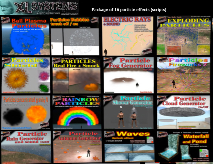 Package of 16 particle effects (scripts)