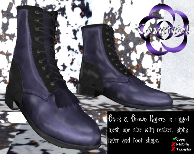 Blue Steel Roper Boots w/Resizer