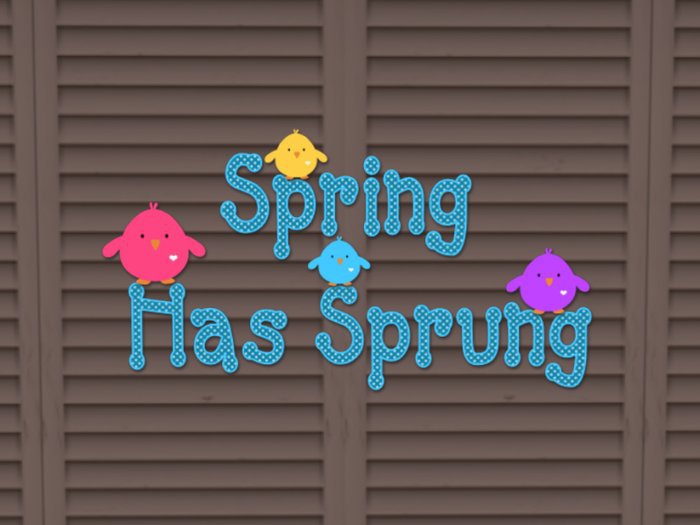 Spring Has Sprung Chicks Sign - Blue