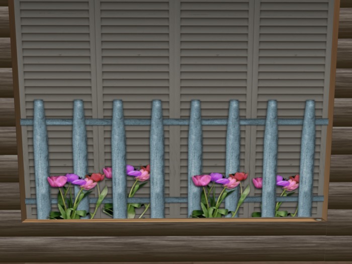 Spring Fence w/ Flowers V