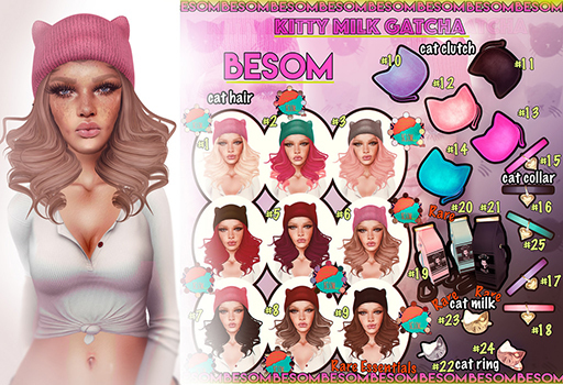 BESOM~ Kitty Collar #18 (Coral) common