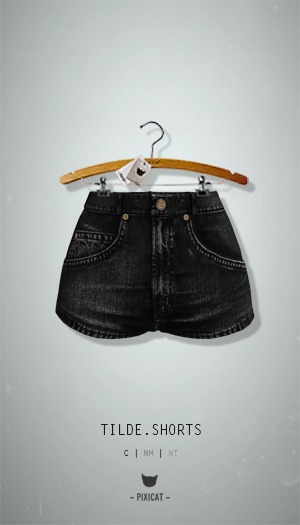 -Pixicat- Tilde Shorts Highwaisted (Black nr2)