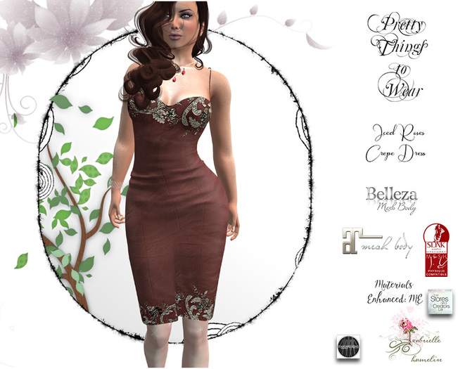 Pretty Things Paper Corset Dress * Eight Variations * on HUD