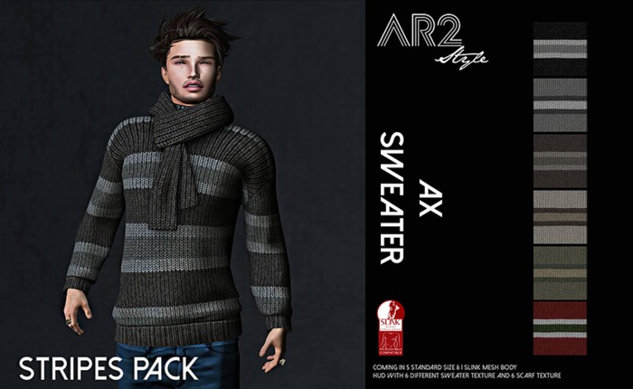 [AR2 Style]  AX Sweater Stripes Pack (Wear Me)