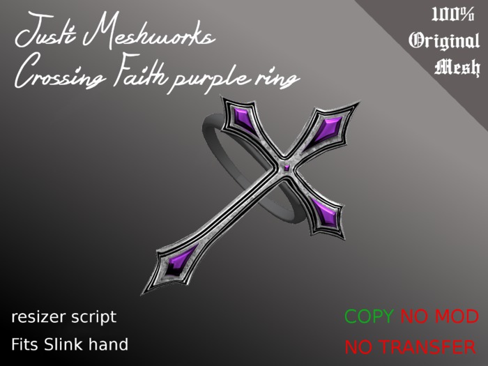 Crossing Faith Purple Ring Gift