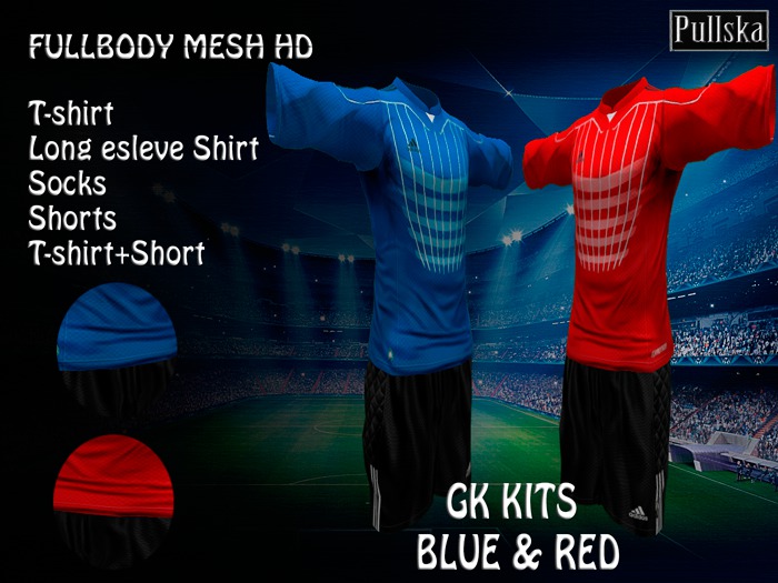 KITS PULLSKA STORE PACK GK BLUE & RED