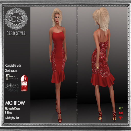 CERO STYLE Morrow Fmesh Dress Reds