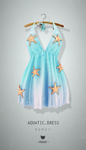 -Pixicat- Aquatic.Dress (Blue)