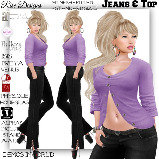 RYDERS ASHLEY PINK TOP AND JEANS 