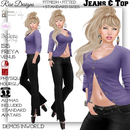 RYDERS TOP N JEANS 10 Rise Designs Bagged