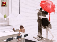 Applelicious - Kissing Under The Rain Wall Decor