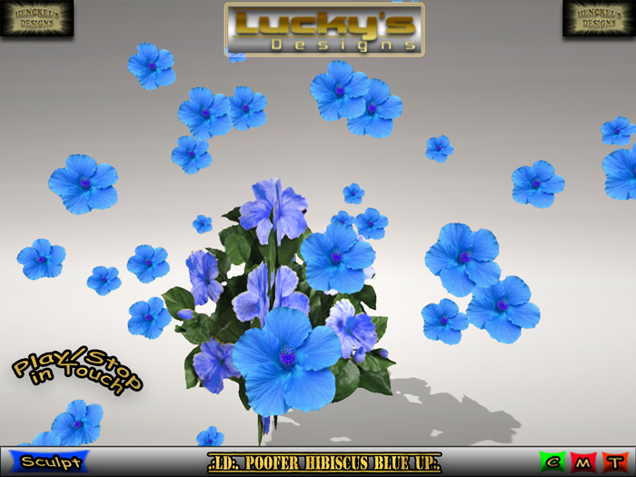 .:LD:. Poofer Hibiscus Blue Up:.