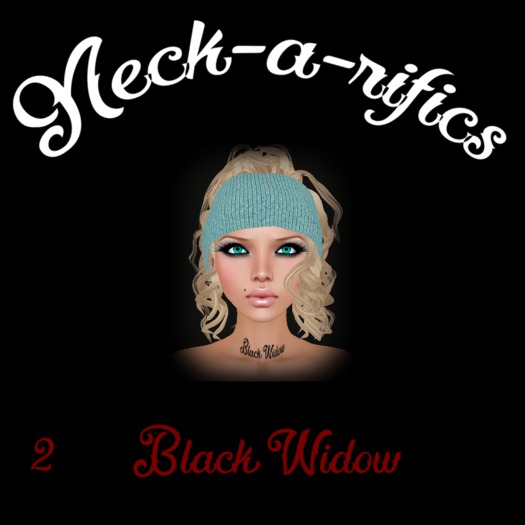 Neck a Rifics Black Widow tattoo