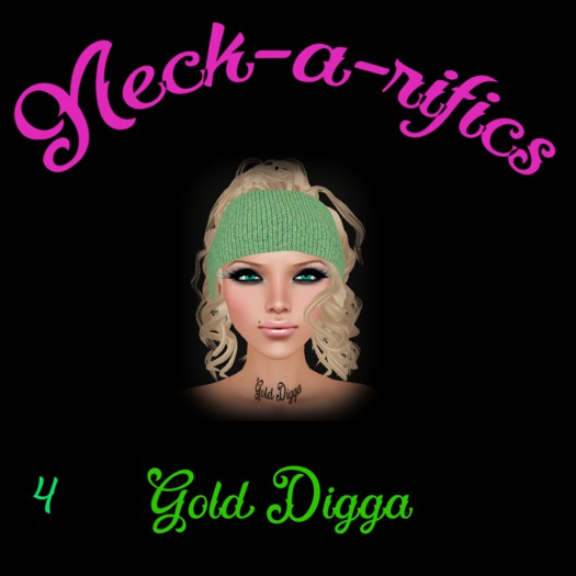 Neck a Rifics Gold Digga tattoo