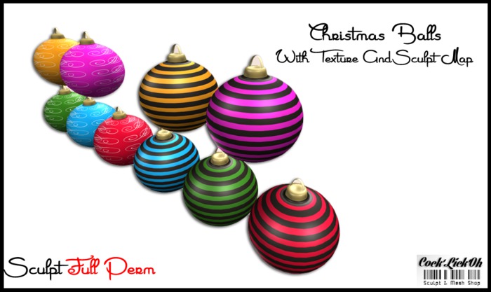 FULL PERM Christmas Balls Sculpt