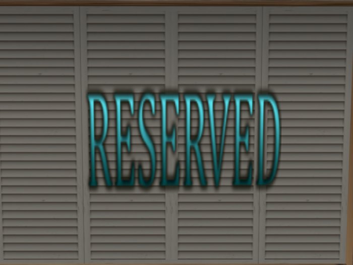 Shop Signs RESERVED - Blue