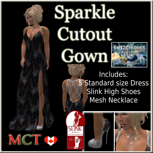 Black Sparkle CutOut Gown