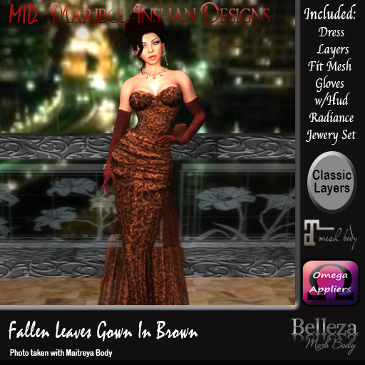 *MID* Fallen Leaf Gown In Red