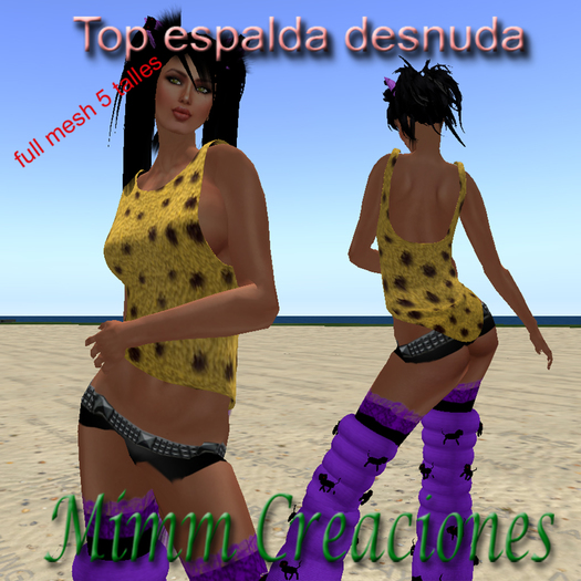 Top mesh estampado chita