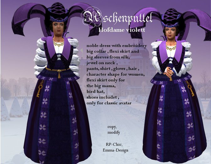RP-Chic  Aschenputtel Hofdame violett