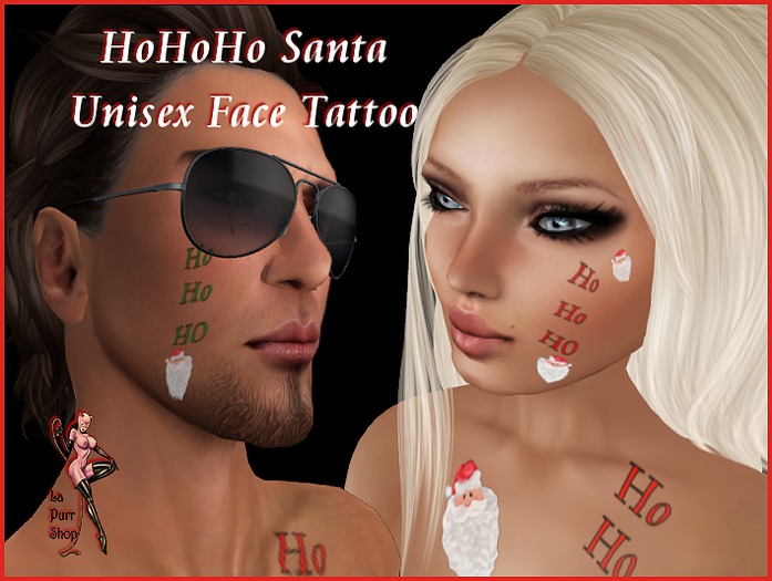 HoHoHo Santa Unisex Face Tattoo