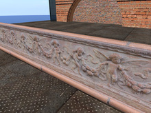 Super Realistic Looking Ornamental Stone Railing Section with Full perm Texture Included 5213