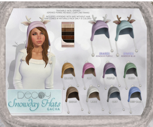 [Decoy] Snowday Hats Gacha - Grey
