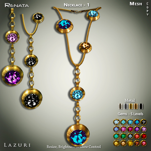 [< Lazuri >] Renata Necklace 1 Long -  MESH