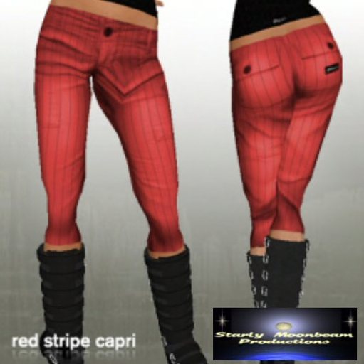 Red Stripe Capri