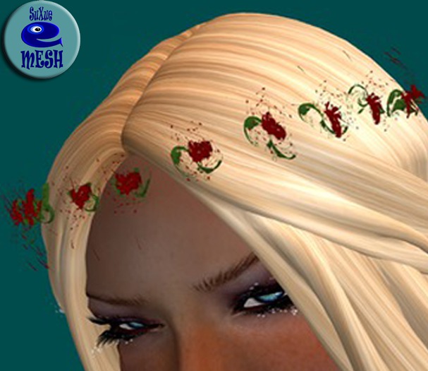 [ Su ] CIRCLET LITTLE FLOWERS MILAS CLARET RED
