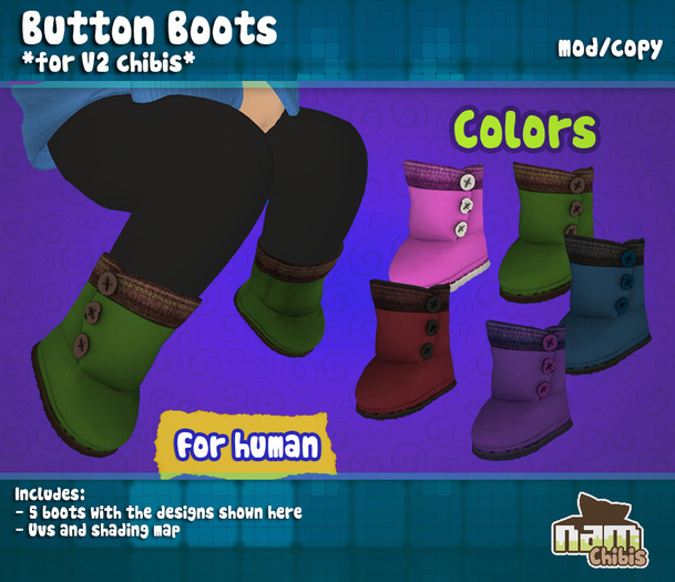 *NAM* chibi sneaker boots - Vibrant