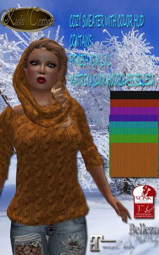 Cozy Sweater with Texture Hud 8 Colors