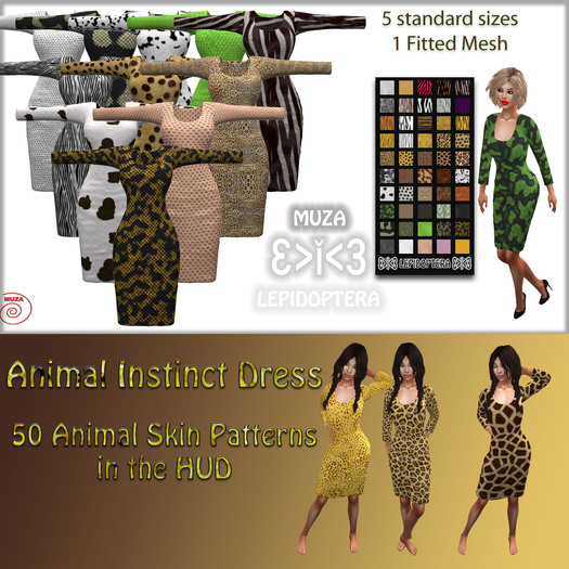 }>i<{ MUZA - Animal Instinct Dress + HUD
