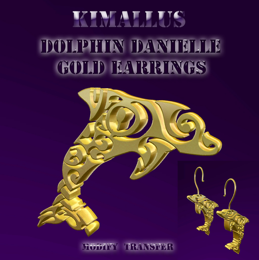 Dolphin Danielle Gold Earrings
