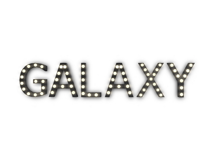 [Px] "GALAXY" Illuminated Light Bulbs Sign