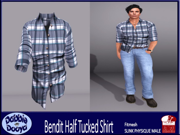 [DD]Bend It-SLINK Shirt-Blue Checked