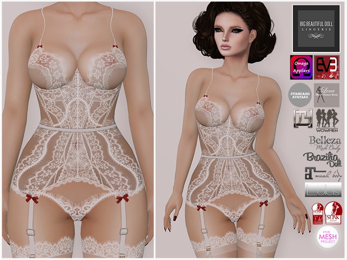 BigBeautifulDoll - MARGAUX Lingerie Set - White