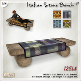 [Ginger Line] Italian Stone Bench V1 COPY - (BOX)