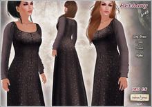 [V/W] Bethany Dress Grey - Classic & Fitted Mesh - Medieval fantasy everyday long dress